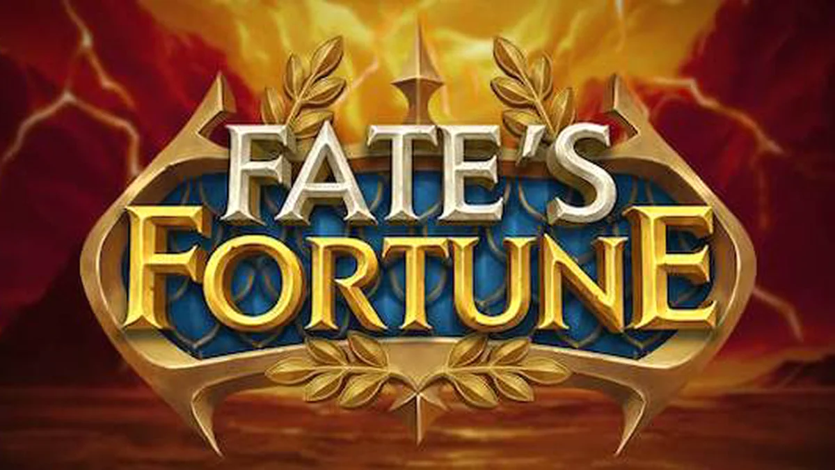 Makulay na interface ng Fate’s Fortune slot na nagpapakita ng mga diyos at gintong simbolo.